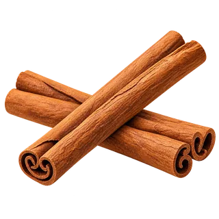 Cinnamon sticks arranged in a cross pattern on a black background
